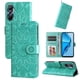 thumbnail image 1 of Funda tipo cartera FOXDOCK para Infinix Hot 20 4G , diseño girasol en relieve, cuero PU, cierre magnético, soporte y tarjetero, 1 of 5