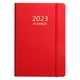 thumbnail image 1 of Cuaderno de diario A5, 2023 mensual Diario Bloc de notas Cubierta de PU profesional para oficina Suministros de trabajo en el , Rojo, 1 of 5