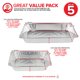 thumbnail image 2 of Juego de platos tipo buffet desechables Stock Your Home (paquete de 5), tamaño completo 53 x 33 cm, tamaño medio 32 x 27 cm, aluminio, 2 of 7