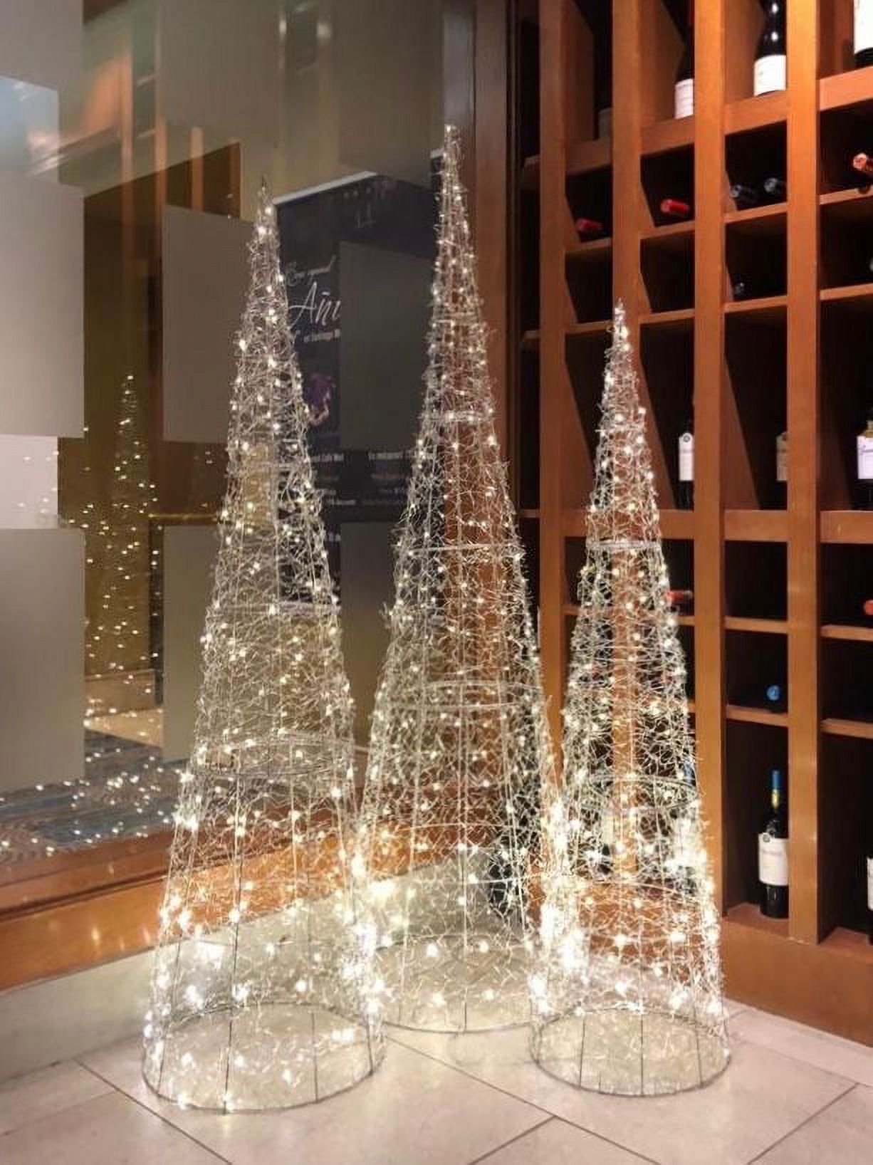 Corel - Pino Navideño Led De Alambre Rojo 1.4Mt