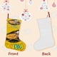 thumbnail image 3 of CatDog Tema: Calcetines de Navidad, fino lino blanco para colgar en escaleras y chimenea, decoración navideña para el hogar, regalo de Navidad. 45cm × 32cm, 3 of 5