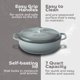 thumbnail image 4 of Olla Holandesa Segretto Cookware 7 L Gris Oscuro, 4 of 7