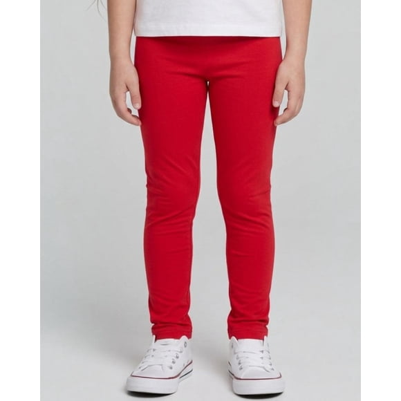 Calza Niña Algodón Lisa Rojo rojo 6