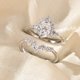 thumbnail image 2 of Juego de Anillos de Moissanita de 1.5 Quilates para Mujer Color D Claridad VVS1 Juego de Anillos Nupciales de Moissanita Anillos de Boda de Plata Esterlina 925 para Mujer Talla 5-9, 2 of 8