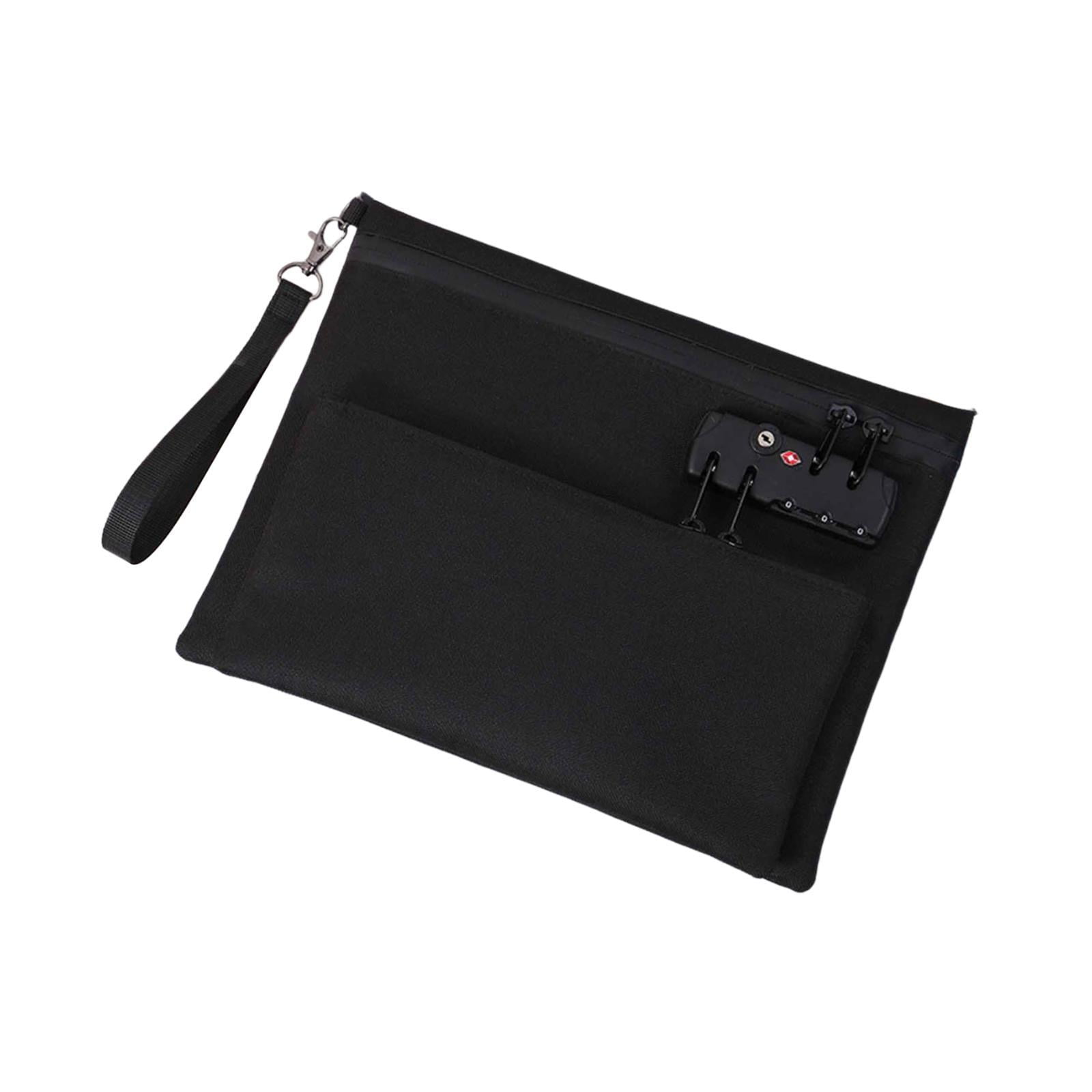 Bothyi - Bolsa De Almacenamiento Con Cierre De Contraseña, Bolsa De Viaje Para Auriculares Con Cable, Cartera, Color Negro