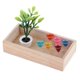 thumbnail image 5 of 1/12 casa de mu?ecas mini caja de madera planta verde escena de cristal de cóctel modelo de decoración, 5 of 5