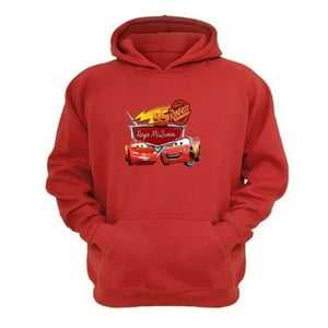Genérico - Polerón Canguro Niño Autos Dibujos Animados Rojo Talla 6 Unisex