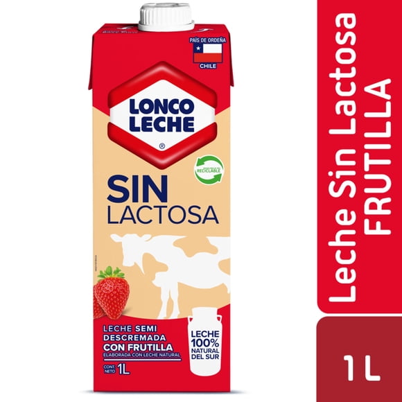 Leche Sin Lactosa Frutilla Caja, 1 L
