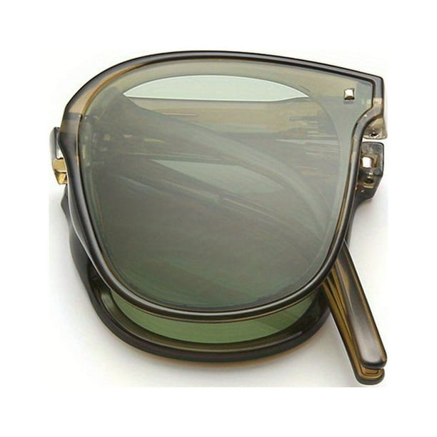 Foldable Square Frame Sunglasses For Women Men Rivet Decor Polarized Glasses Casual Portable Outdoor Eyewear UV400