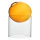 thumbnail image 1 of Arte Claro Redondo Vidrio Jarrón Tabletop Terrarium Container Bud Pot Decoración De La Casa Orange Tall, 1 of 5