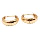 thumbnail image 1 of Aros Argollas Bombeadas 9mm, Plata 925, Enchapadas Oro 24k Dorado, 1 of 8