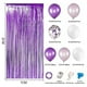 thumbnail image 3 of Kit de decoración para fiestas moradas, telón de fondo con flecos de papel de aluminio morado, decoraciones de cumpleaños, suministros para fiestas de graduación, 3 of 6