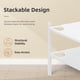 thumbnail image 5 of Tendedero para suéteres STORAGE MANIAC, apilable, blanco, paquete de 2, 5 of 8