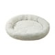 thumbnail image 2 of Cama redonda de felpa suave para mascotas, cama para perros y gatos, cómoda repetición acogedora para otoño e invierno, caseta para dormir para gatos , Blanco, 2 of 5