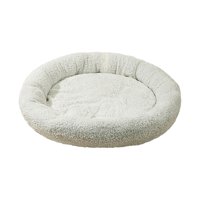 Ioensy - Cama Redonda De Felpa Para Mascotas Para Dormir Otoño Invierno Lavable Cama Para Gatos Para Cachorros Blanco