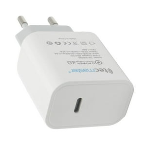 Tecmaster - Cargador Inteligente Tipo C Carga Rapida 20W Qc 3.0
