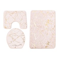 Bothyi - 3 Juegos De Cojines Para Asiento De Inodoro, Decoración Suave, Alfombrilla Para Inodoro, Baño, Color Beige