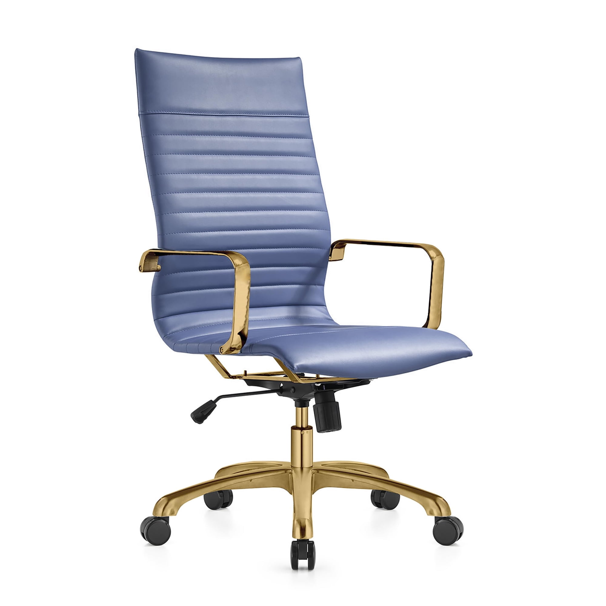Silla De Oficina Leisuremod Harris Con Respaldo Alto Con Tapicería De Cuero