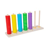 Magideal - Juego De Juguetes De Secuenciación De Cuentas Para Niños, Clasificación De Colores, Bloques De Apilamiento De Aprendizaje Temprano Para Niños Pequeños