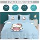 thumbnail image 2 of Cartoon Hello Kitty Comforter Cat Cloud 3-Piece Bed Sheets Warm Kawaii Bedding Set Cute Soft Bedclothes for Boys Girls Kids Twin, 2 of 5