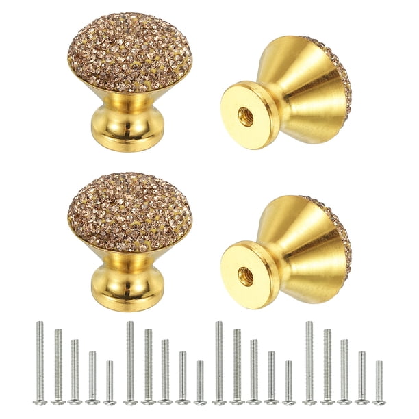 Pomelos de cajón Uxcell, 4 piezas de 1.1 pulgadas (28mm) de diámetro, decoración de diamante brillante para armario