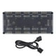 thumbnail image 1 of Controlador RGB LED Splitter Hub de 12 V, 4 pines y 11 puertos para PC, 1 of 3