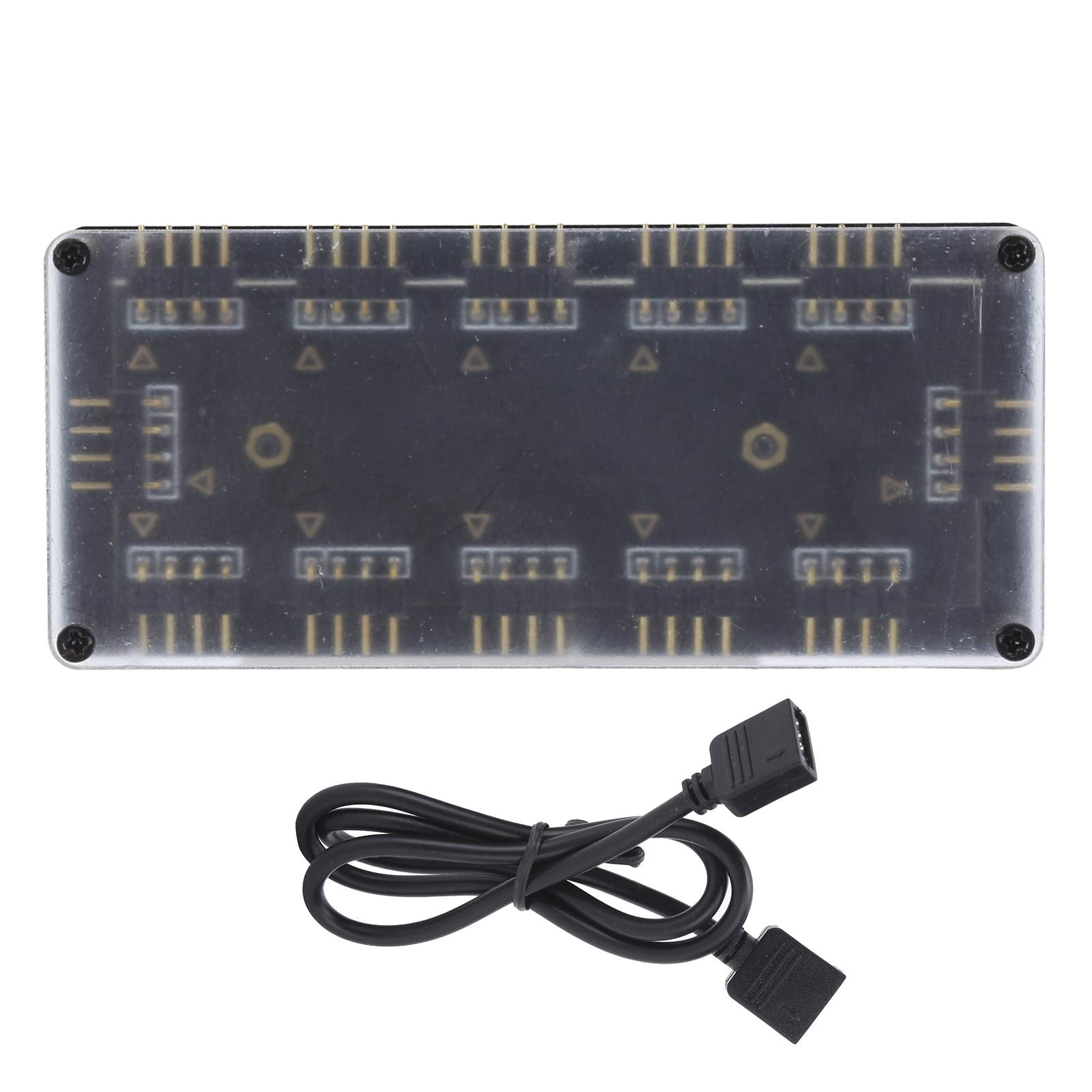 Socobeta - Controlador Rgb Led Splitter Hub De 12 V, 4 Pines Y 11 Puertos Para Pc