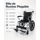 thumbnail image 3 of Silla Ruedas Plegable Aluminio Ligera Premium Con Freno, 3 of 7