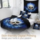 thumbnail image 5 of Moon Wolf Bedding Green Watercolor Forest Wolf Landscape Duvet Cover Sets 3 Pieces Wild Animal Bedding Set, 5 of 5