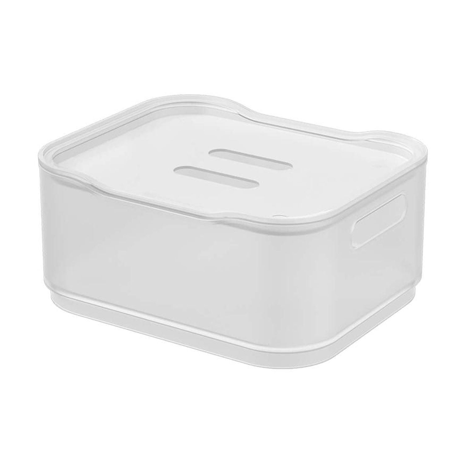 Coza - Caja Organizadora Con Tapa Fit Pequeña 1,75l Natural Blanco