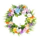 thumbnail image 1 of Corona De Primavera Colgante Decorativo Redondo Hojas Verdes Corona De Flores Artificiales, 1 of 3