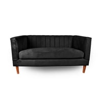 Latam Home - Sofa Sorrento 2C Tela Velvet Vivian Negro