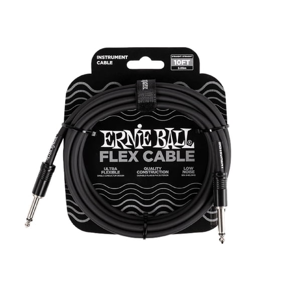 Ernie Ball P06434 Cable instrumento 3 mts Negro