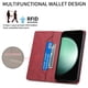 thumbnail image 2 of Funda tipo cartera con bloqueo RFID para Realme 16 Con tapa abatible, portatarjetas, cierre magnético, TPU y soporte Rojo, 2 of 6