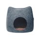 thumbnail image 4 of Casa De Fieltro Para Gatos, Condominios Extraíbles Para Gatos Domésticos Con Cremallera, Portátil, Para Interiores Y Exteriores, Gris Oscuro, 4 of 5