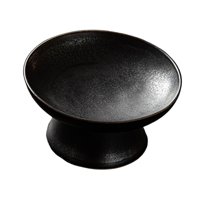 Magideal - Bandeja De Cerámica Para Servir, Bandeja Decorativa Redonda Multiusos Para Exhibición De Frutas De Granja, Plato Para Servir Postres Y Alimentos Peque Negro