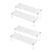 Bothyi - Soporte De Exhibición De Acrílico Estante De Soporte Para Magdalenas De 2 Niveles Para Fiesta De Cumpleaños De Mesa 2 Piezas