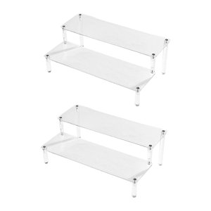 Bothyi - Soporte De Exhibición De Acrílico Estante De Soporte Para Magdalenas De 2 Niveles Para Fiesta De Cumpleaños De Mesa 2 Piezas