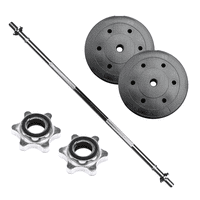 Linea Sport - Barra Preolímpica 120 Cm Cromada Con 20 Kg En Discos Pvc