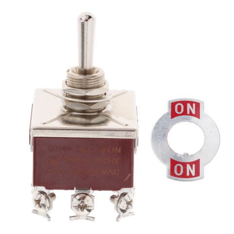 Ioensy - Interruptor De Botón Basculante De 12 Pines Interruptor De Palanca Cubierta Impermeable Pin De Cobre 403 Encendido Apagado Encendido