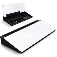 Newo - Pizarra De Vidrio Escritorio Con Organizador