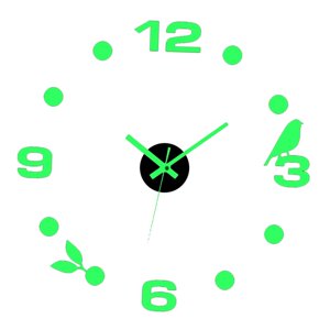 Bothyi - Reloj De Pared Luminoso Pegatinas Diy Sin Marco Sin Tictac Oficina Hogar