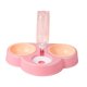 thumbnail image 1 of Dispensador Automático Portátil De Alimentos Con Plato De Doble Cuenco Alimentador De Cuenco Dispensador De Alimentos Rosa, 1 of 5