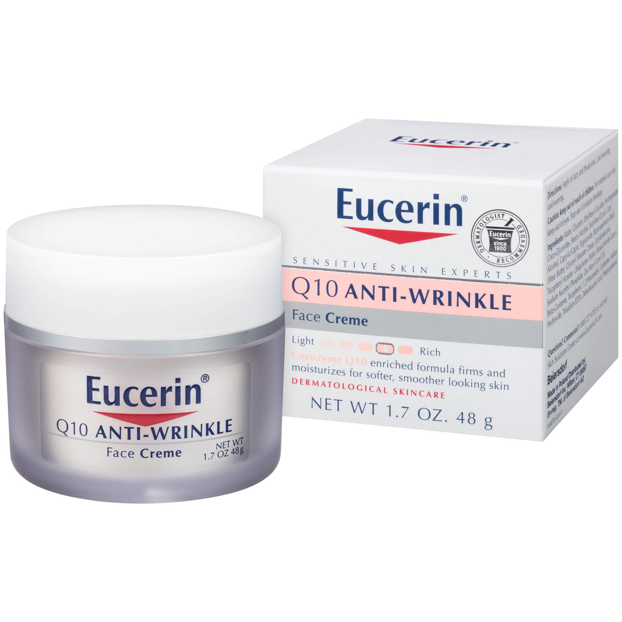 Crema Facial Eucerin Q10 Antiarrugas 50 Ml Para Pieles Sensibles