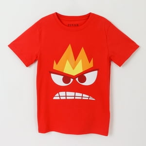 Polera Manga Corta Niño Rojo Ira Pixar Disney