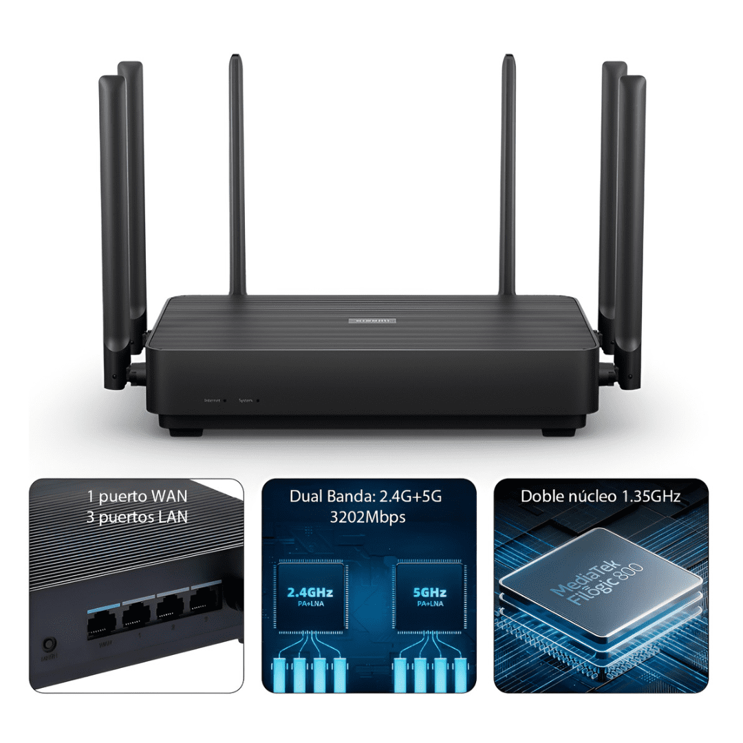 Xiaomi Router Ax3200 Eu Wifi6 245g 3200mbps Mesh