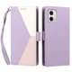 thumbnail image 3 of Cartera Plegable para Motorola Moto G73, PU Tricolor con Ranuras, Morado, 3 of 6