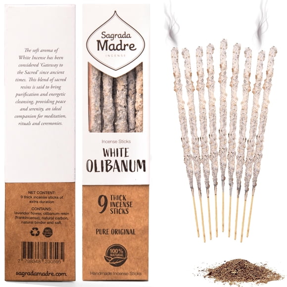 Varillas de incienso de la Sagrada Madre, olibanum cosechado en forma silvestre