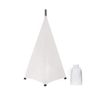 Magideal - Cubierta De Soporte De Altavoz Con Luz Para Dj, Altura Ajustable Con Bolsa De Almacenamiento, Práctico De Usar, Soporte Para Trípode, Falda De Malla Blanco 2 Lados