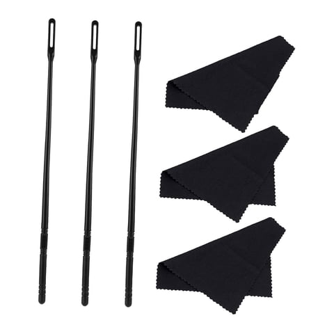 Magideal - 3 Piezas De Varilla De Limpieza De Flauta Y Paño Limpiador De Flauta Kit De Limpieza De Flauta Práctico De Mantenimiento Profesional Paño De Pulido De